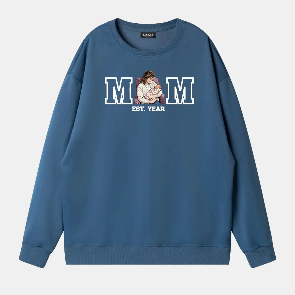Custom Mom Illustration Sweatshirt Eleven Oasis