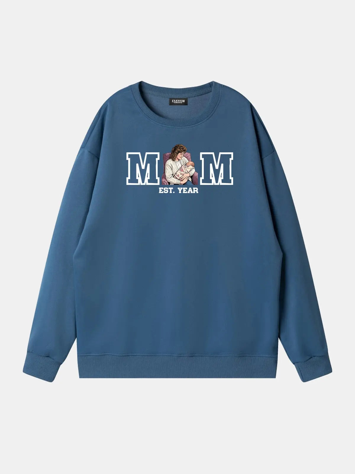 Custom Mom Illustration Sweatshirt Eleven Oasis