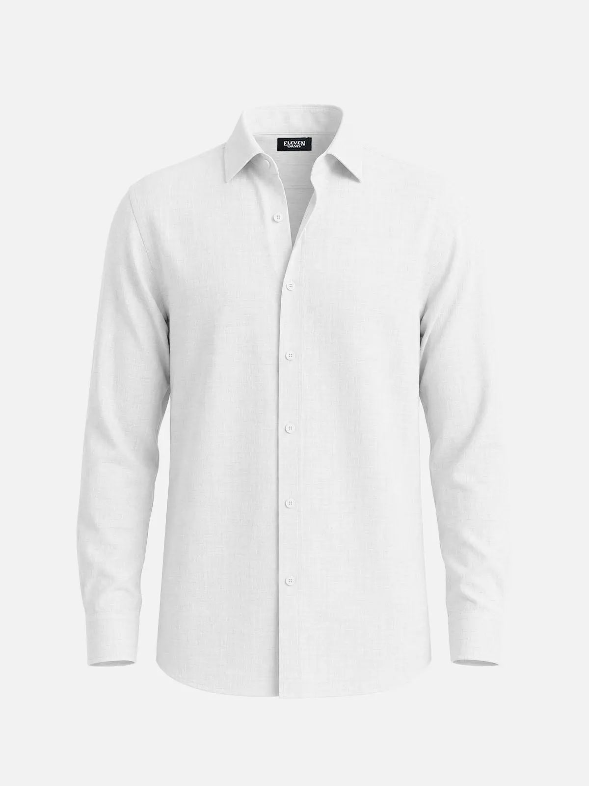 Men's Linen Blend Regular Fit Long Sleeve Shirt Eleven Oasis