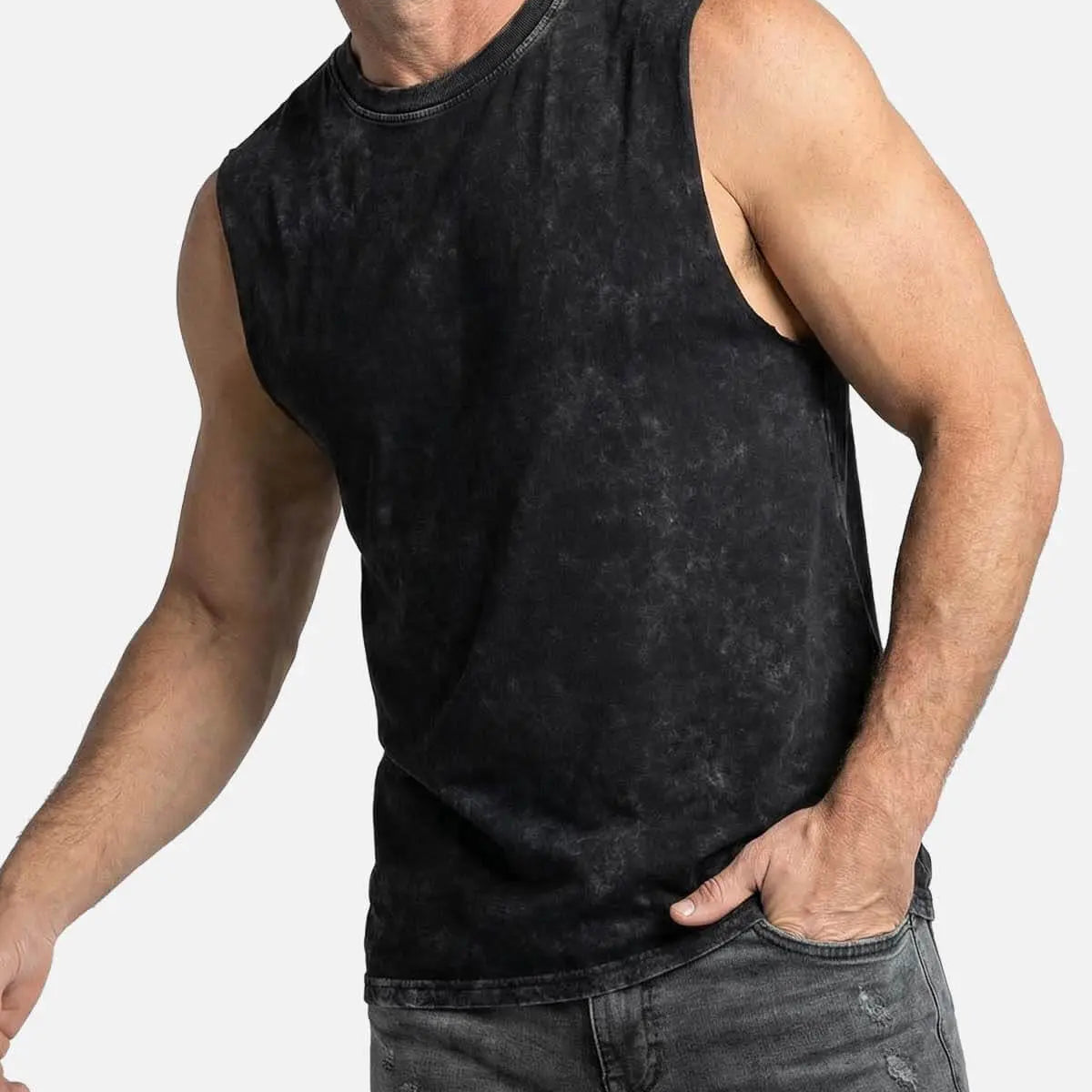 Men's Vintage Washed Cotton Tank Top Eleven Oasis