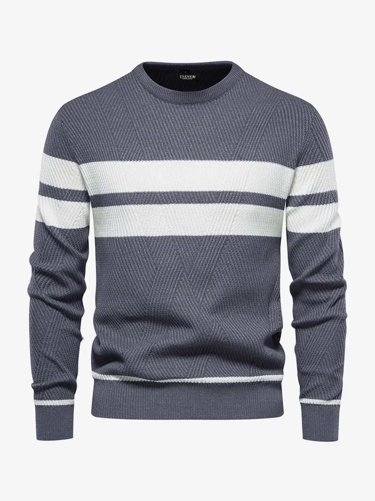 Men's Slim Stripe Knit Sweater ElevenOasis