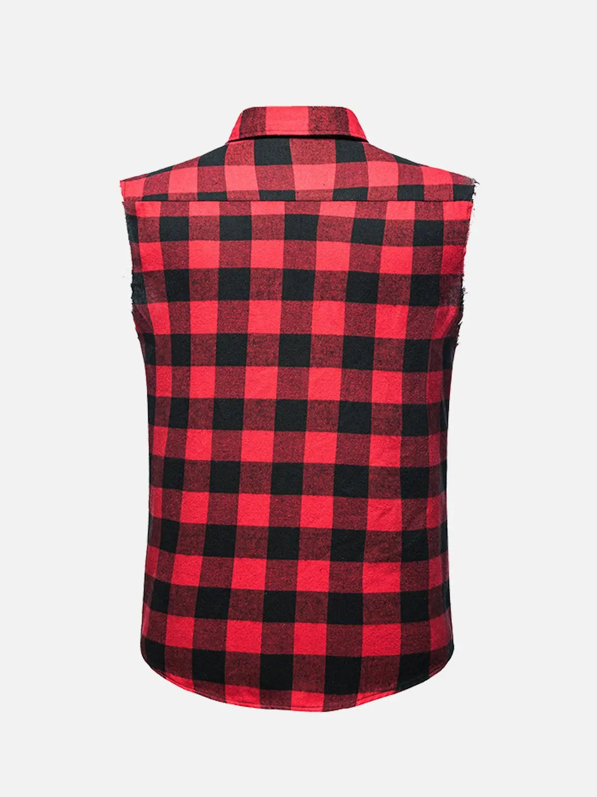 Men's Buffalo Plaid Sleeveless Shirt Eleven Oasis