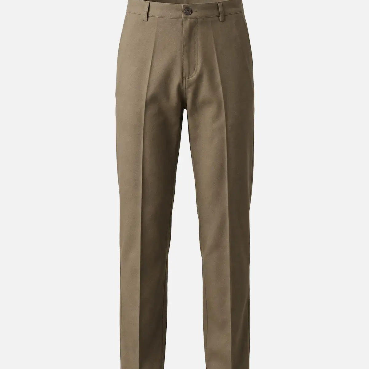 Men's Pleated Straight-Leg Cotton Chino Pants ElevenOasis