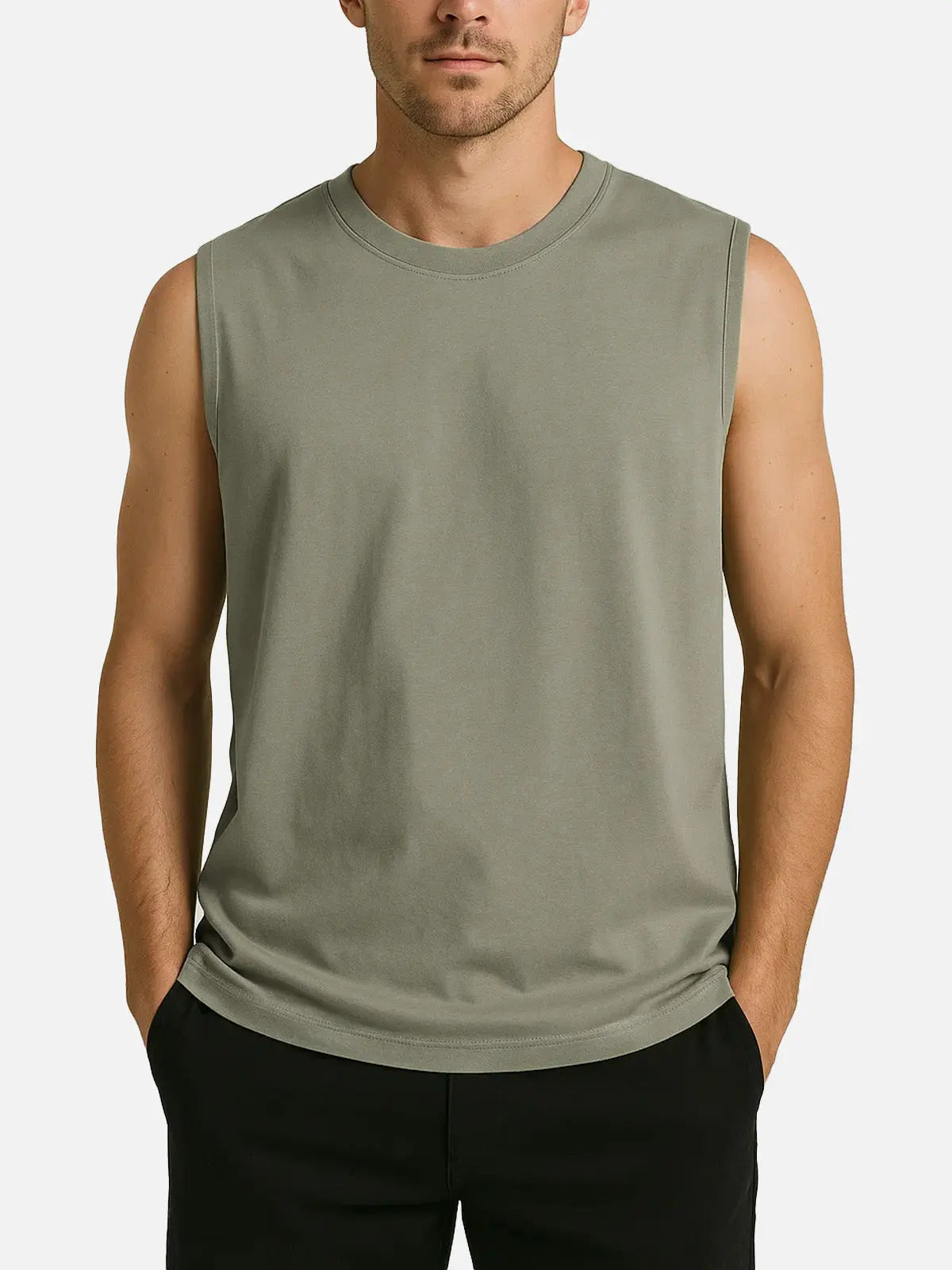 Men's Essential Cotton Muscle Tank Eleven Oasis