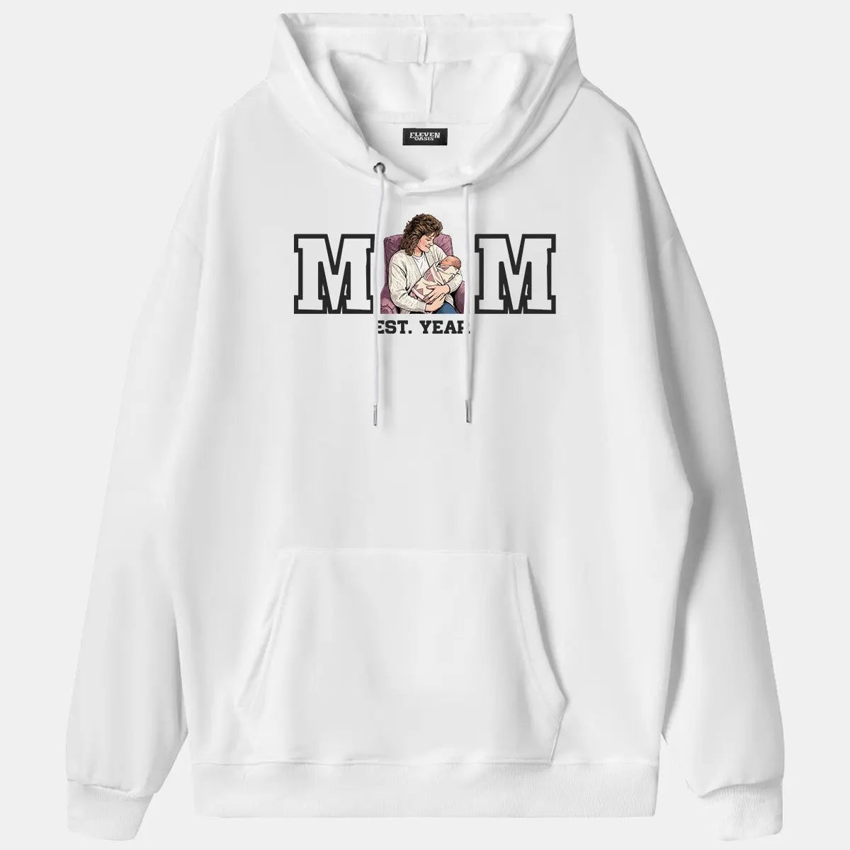 Custom Mom Illustration Hoodie Eleven Oasis