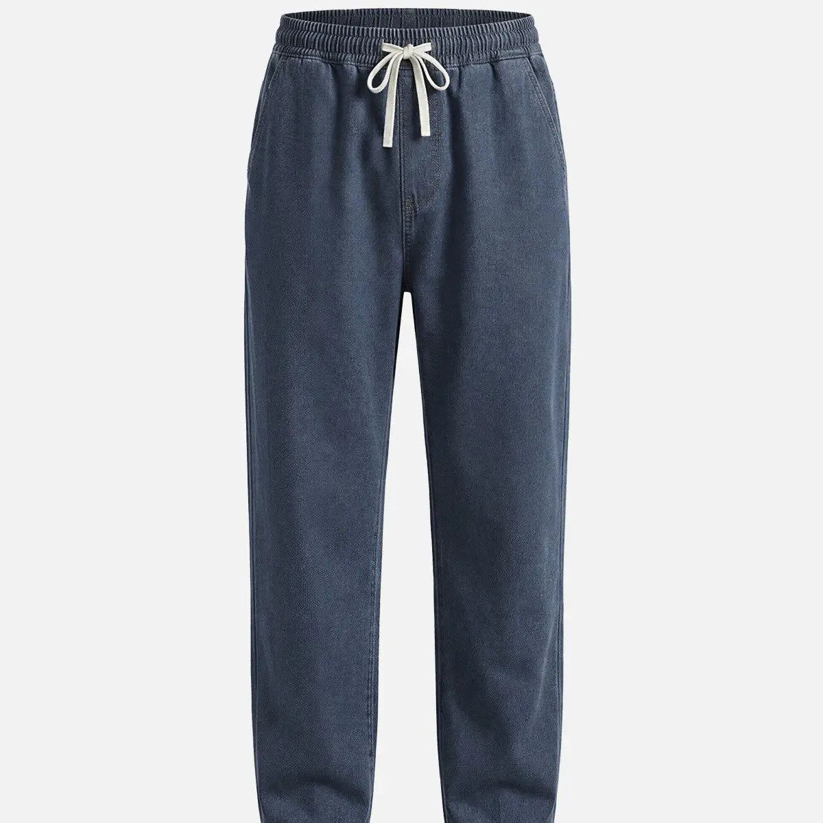 Men's Classic Straight-Leg Drawstring Denim Pants ElevenOasis