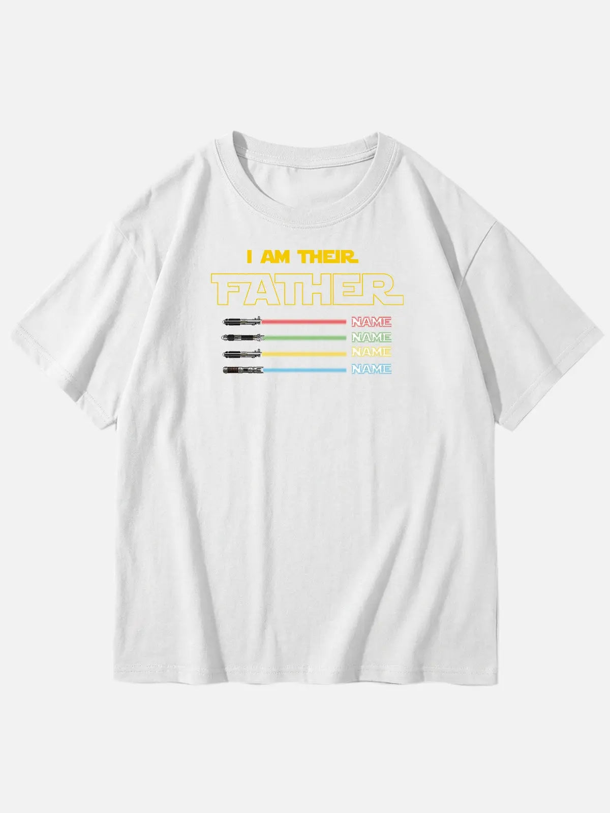 Men's Custom Lightsaber Father's Day Short Sleeve T-Shirt Eleven Oasis