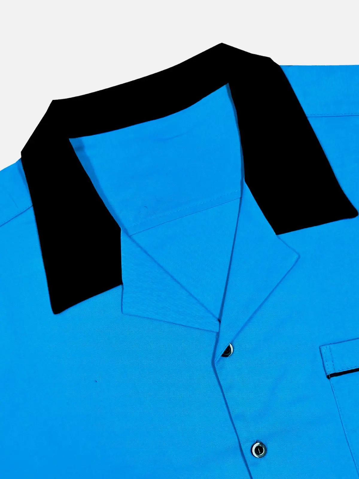 Men's Retro Piped Camp Collar Short Sleeve Shirt Eleven Oasis