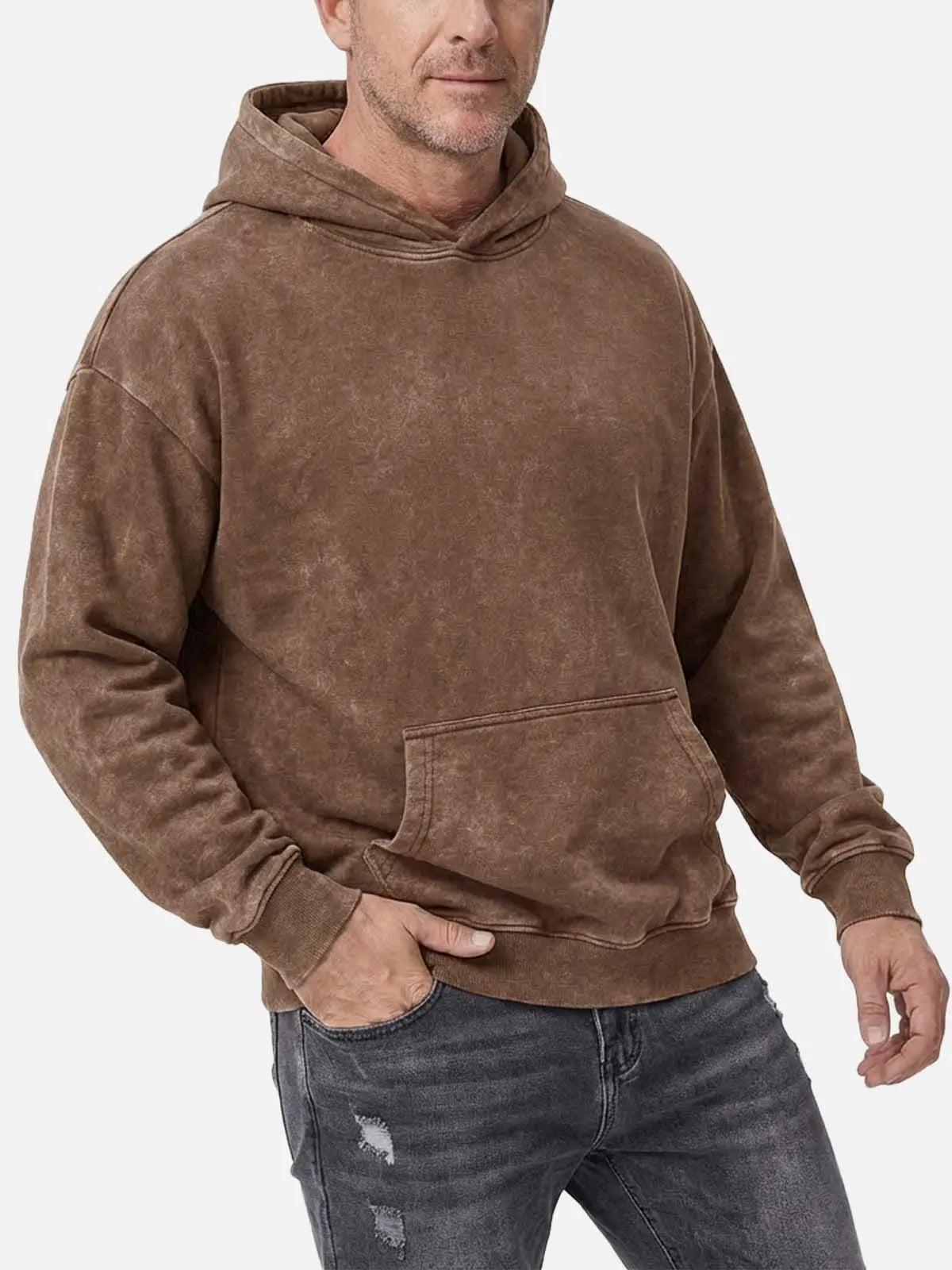 Men's Vintage Washed Cotton Hoodie Eleven Oasis