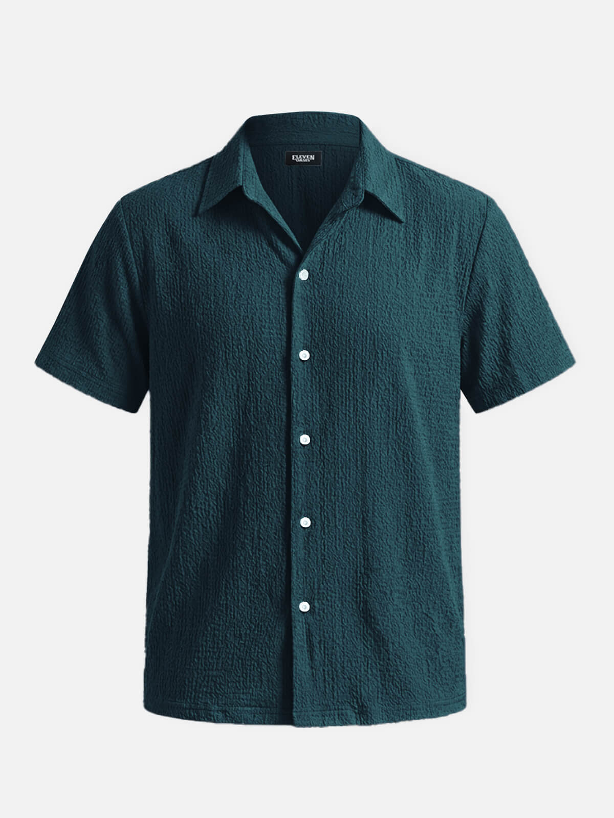 Men's Textured Crinkle Short Sleeve Shirt Eleven Oasis