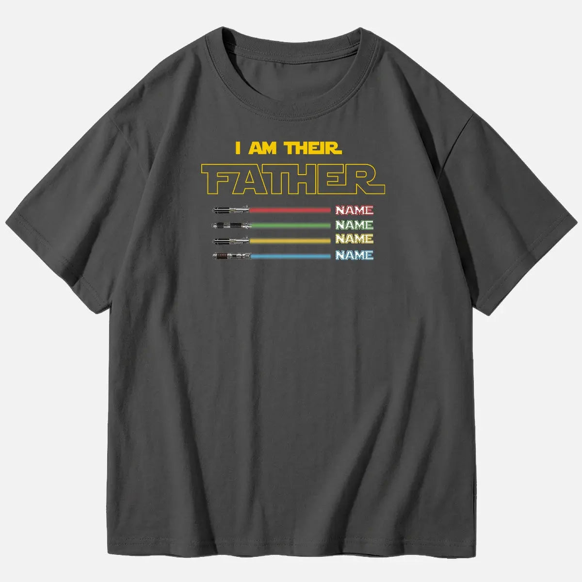 Men's Custom Lightsaber Father's Day Short Sleeve T-Shirt Eleven Oasis