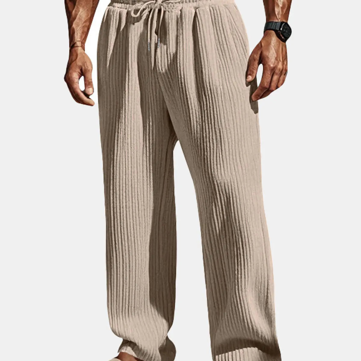 Men's Ribbed Drawstring Pants ElevenOasis