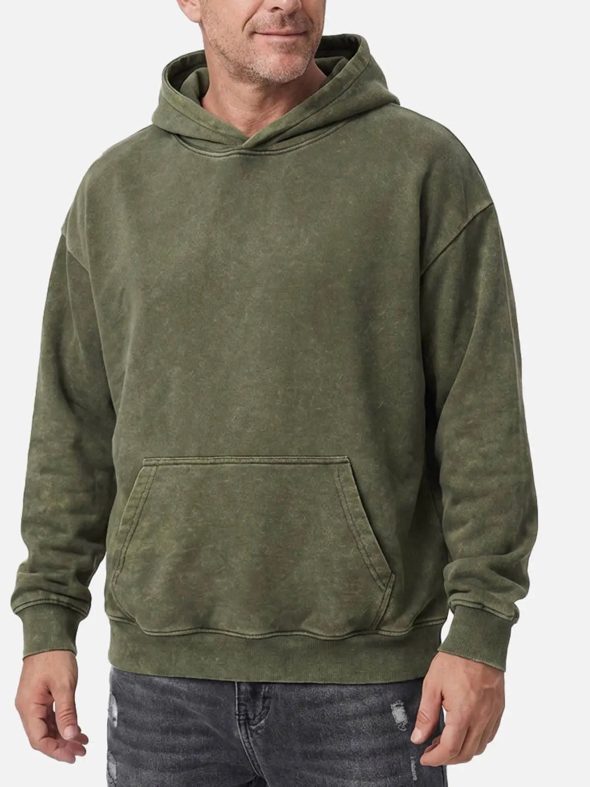 Men's Vintage Washed Cotton Hoodie Eleven Oasis