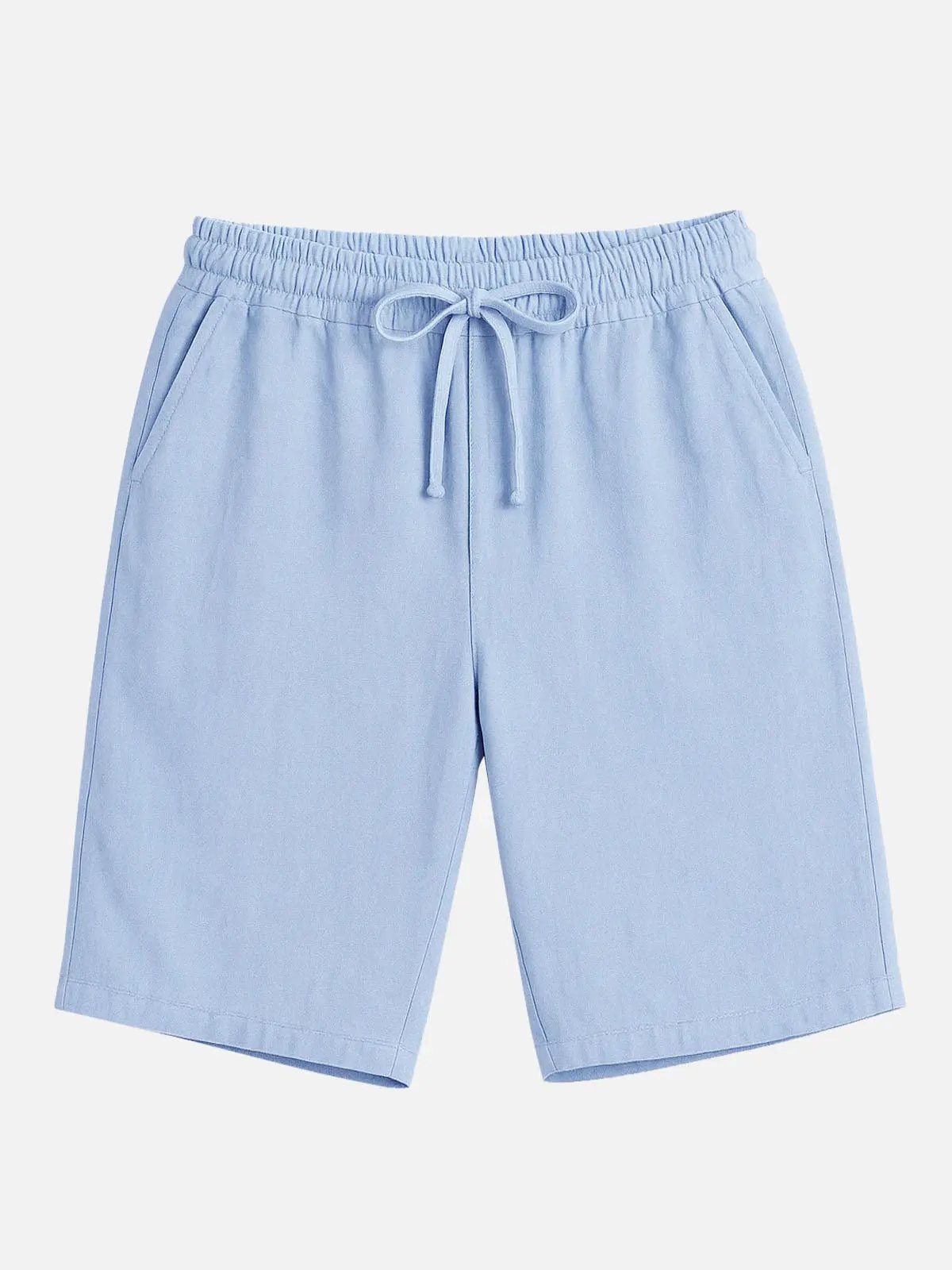 Men's Linen Blend Elastic Waist Shorts Eleven Oasis