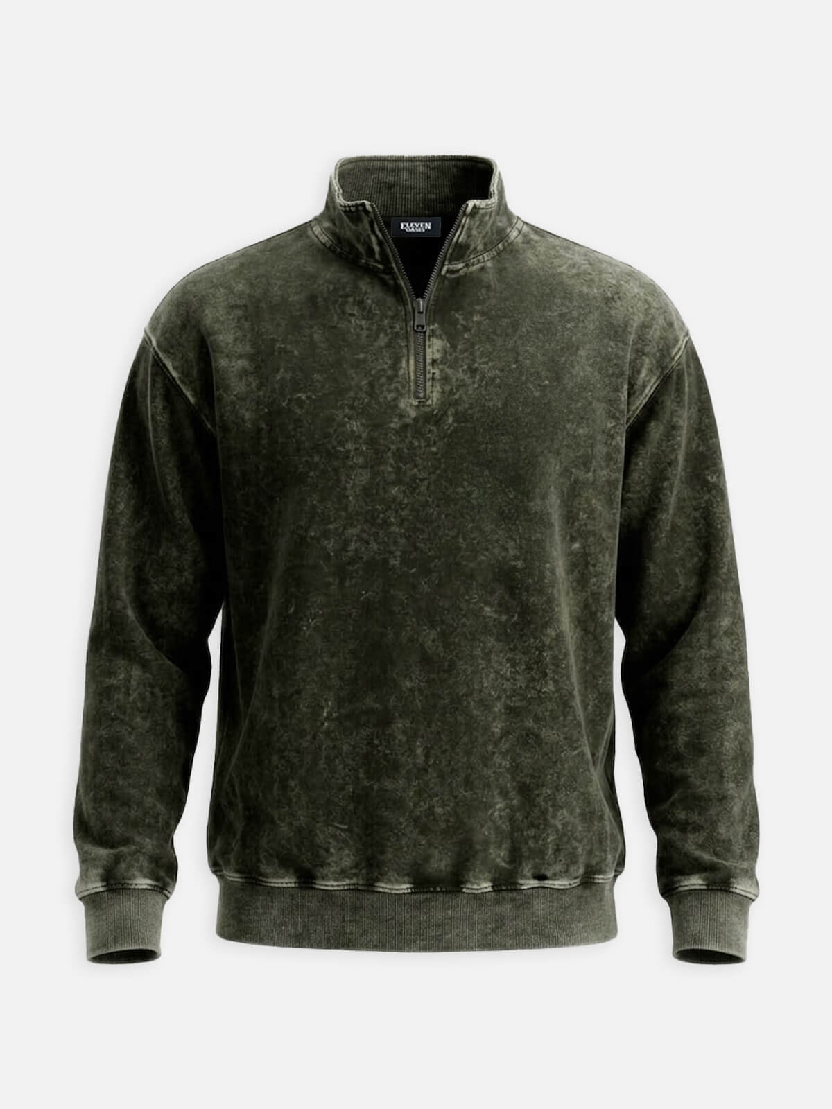 Men's Washed Quarter Zip Sweatshirt ElevenOasis