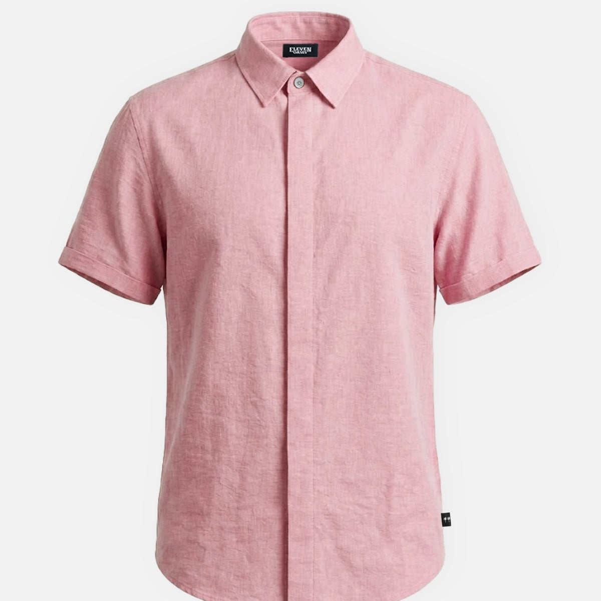Tall Men's Classic Short Sleeve Spread Collar Shirt Eleven Oasis