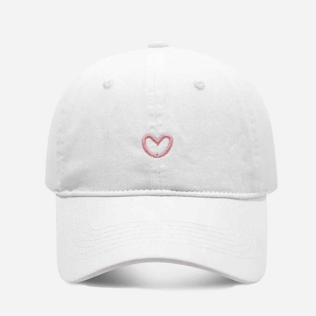 Heart Washed Cotton Baseball Cap ElevenOasis