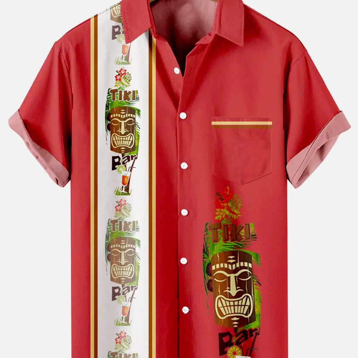 Men's Tiki Bar Paradise Short Sleeve Shirt ElevenOasis