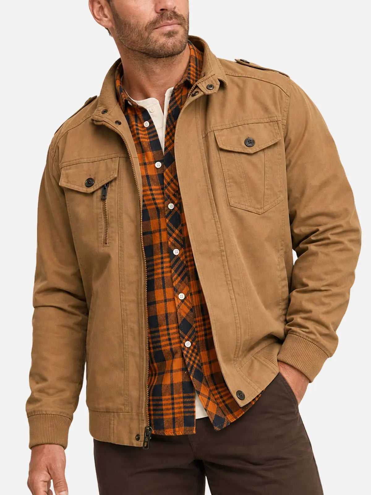 Men's Rugged Utility Slim Fit Jacket ElevenOasis