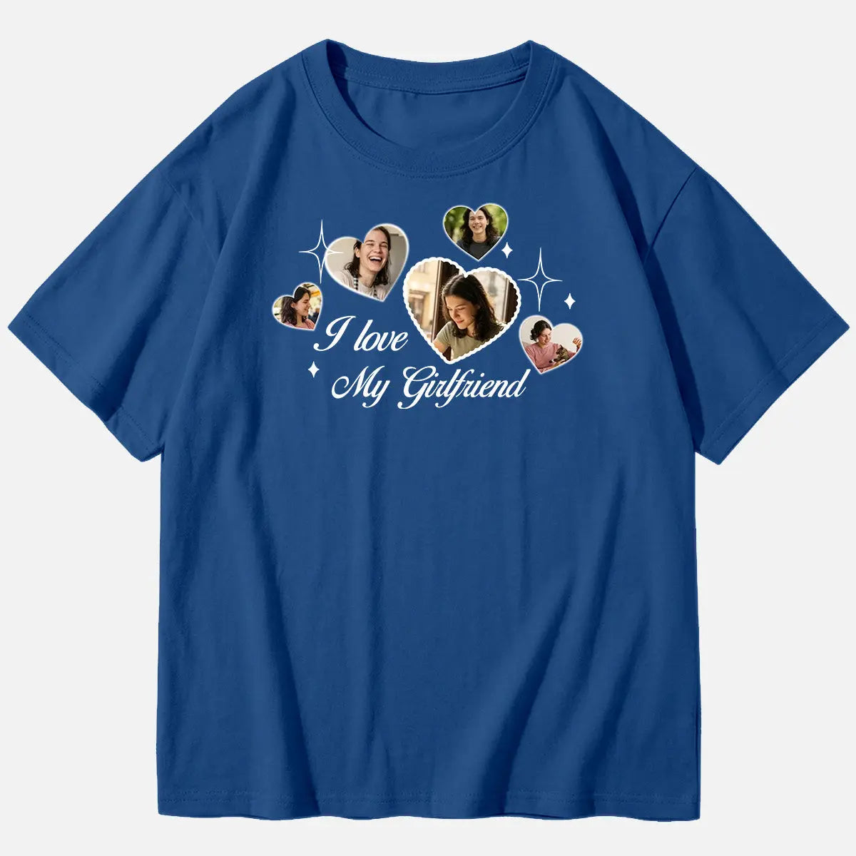 Custom Love Photo Cotton Short Sleeve T-Shirt Eleven Oasis