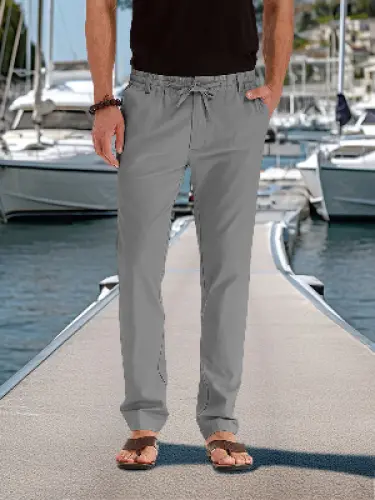 Men's Casual Seaside Drawstring Pants ElevenOasis