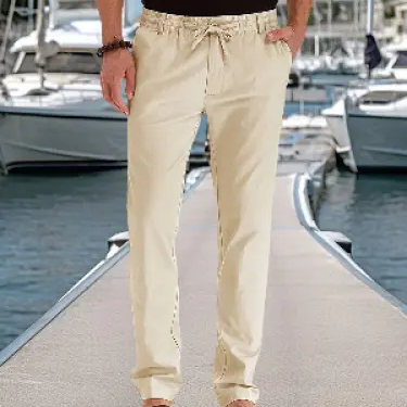 Men's Casual Seaside Drawstring Pants ElevenOasis