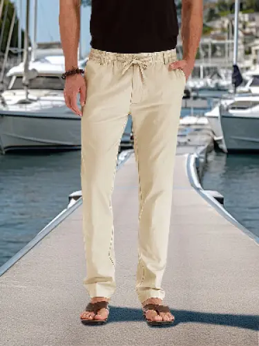 Men's Casual Seaside Drawstring Pants ElevenOasis