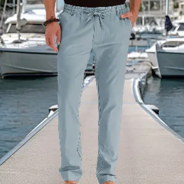 Men's Casual Seaside Drawstring Pants ElevenOasis