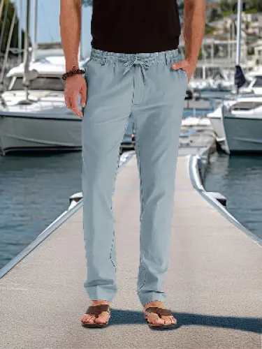 Men's Casual Seaside Drawstring Pants ElevenOasis