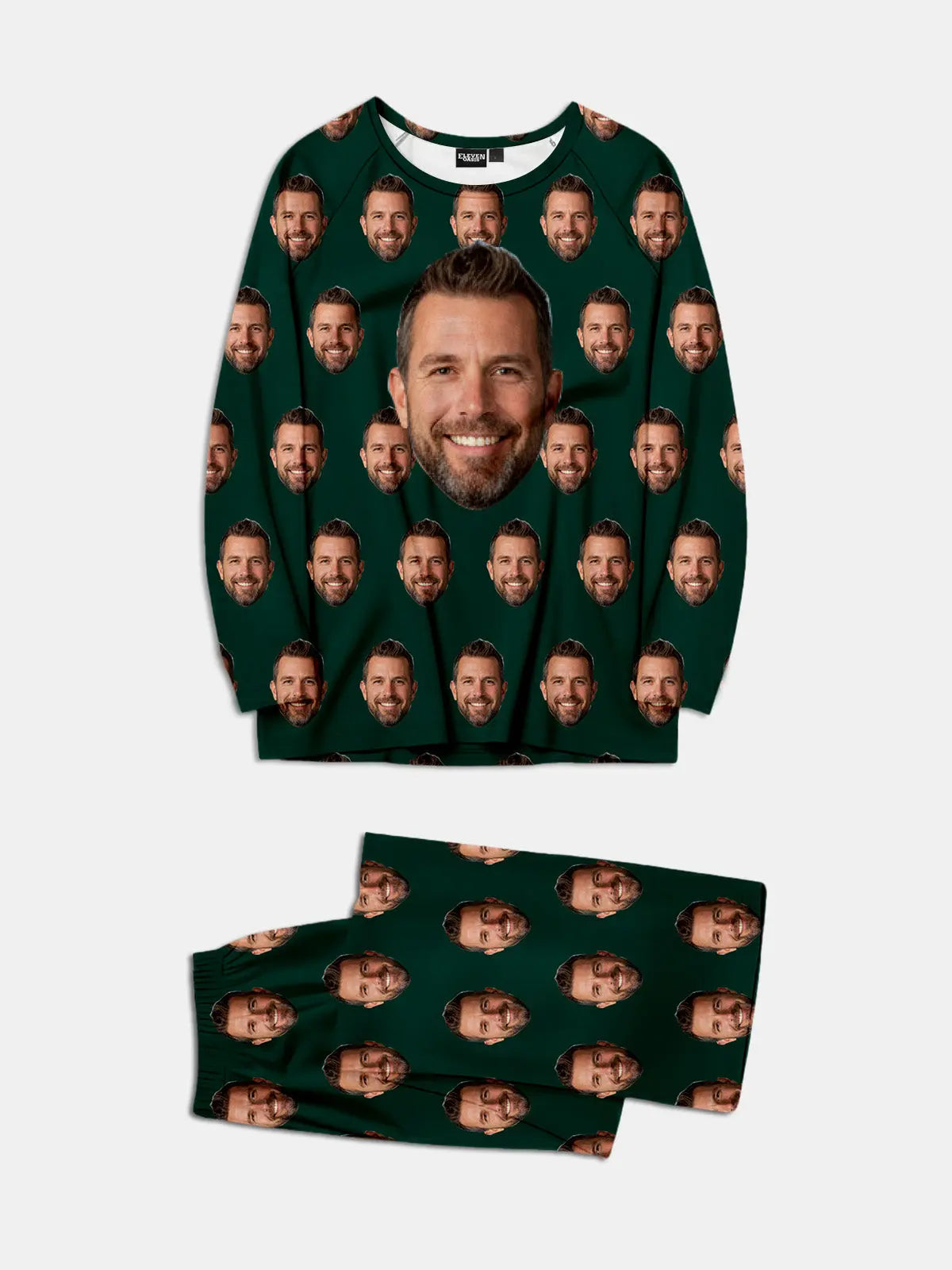 Custom Face Print Pajama Set Eleven Oasis