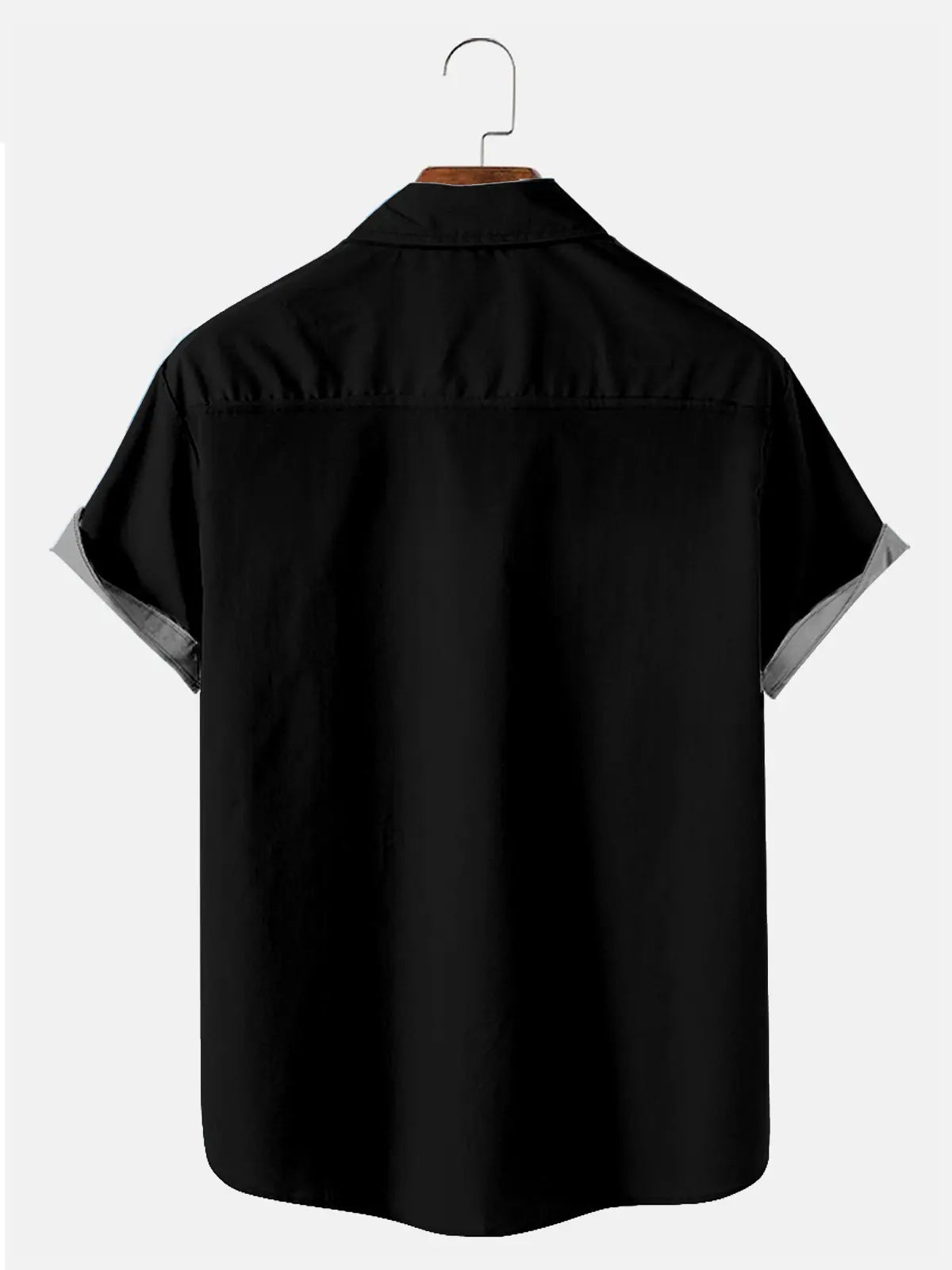 Men's Geometric Stripes Pattern Short Sleeve Shirt ElevenOasis