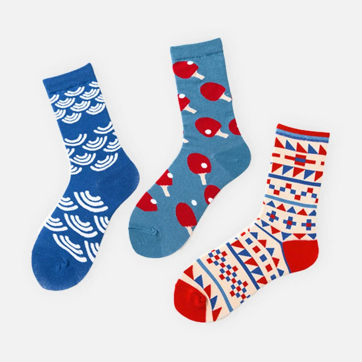 Men's Artistic Pattern Crew Socks Eleven Oasis