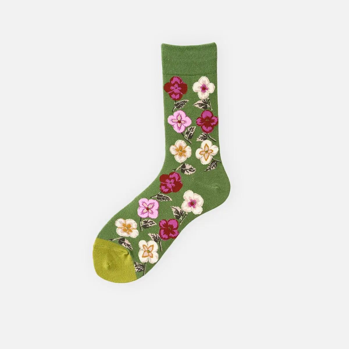 Men's Floral Pattern Crew Socks Eleven Oasis