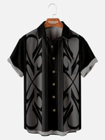 Men's Pinstripe Inspired Hot Rod Basic Every Day Short Sleeve Shirt ElevenOasis