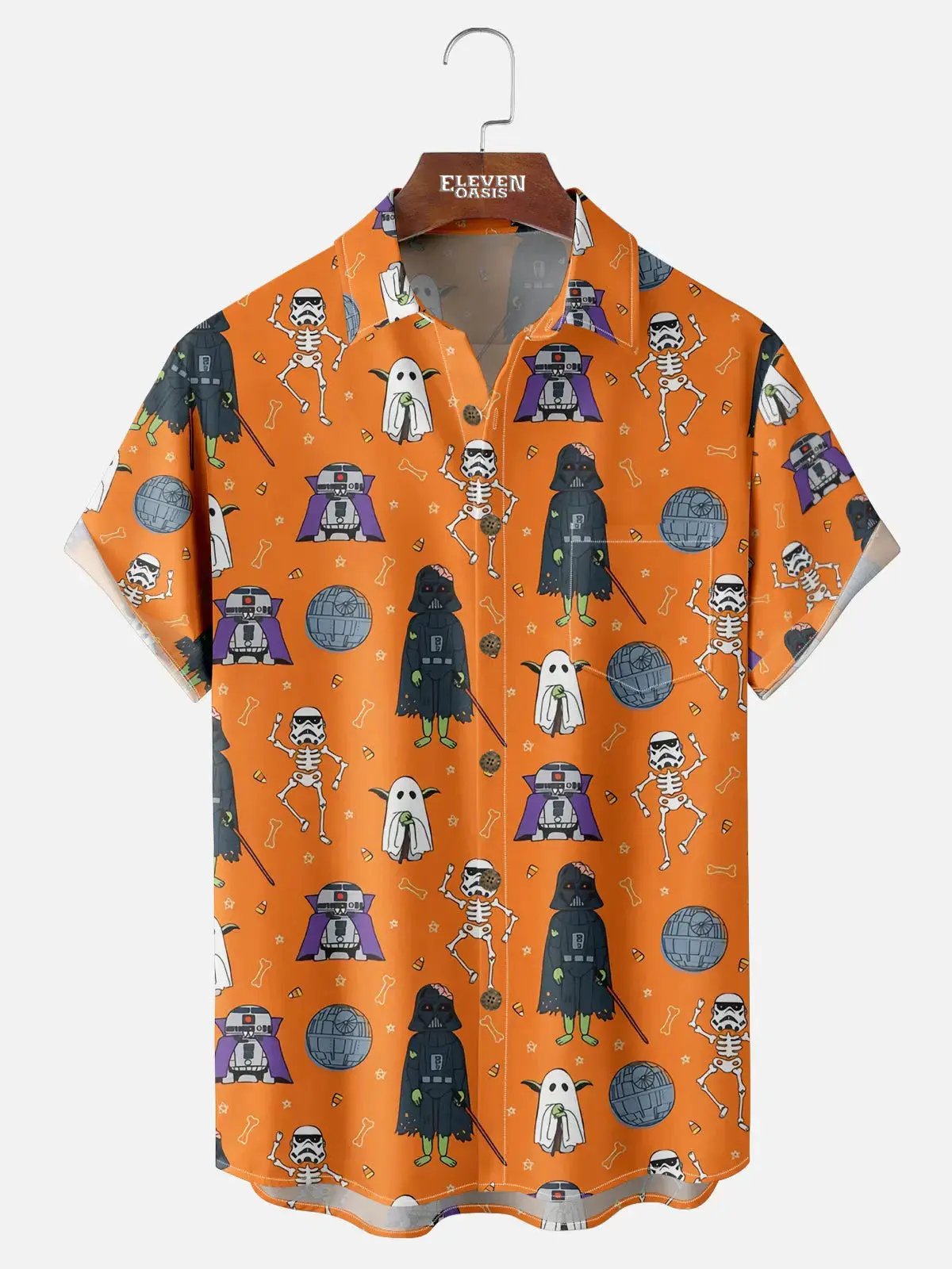 Men's Galactic Star Wars Halloween Short Sleeve Shirt Eleven Oasis