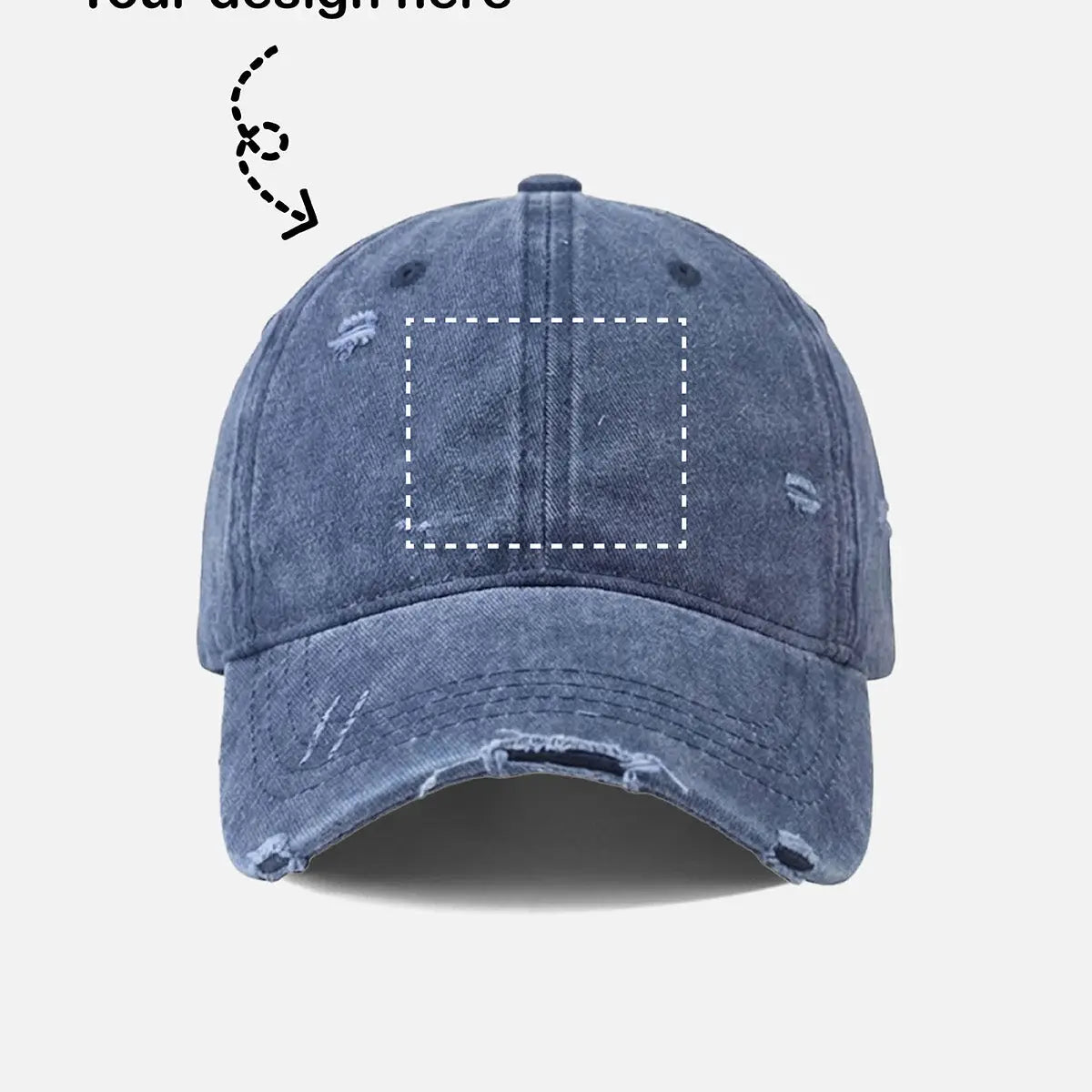 Customizable Bowling Strike Distressed Washed Cotton Baseball Cap Eleven Oasis