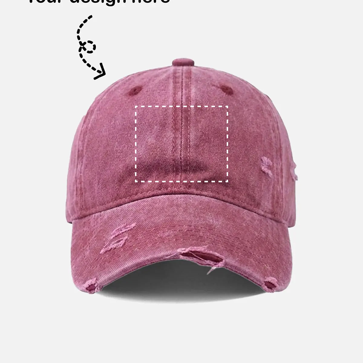 Customizable Bowling Strike Distressed Washed Cotton Baseball Cap Eleven Oasis
