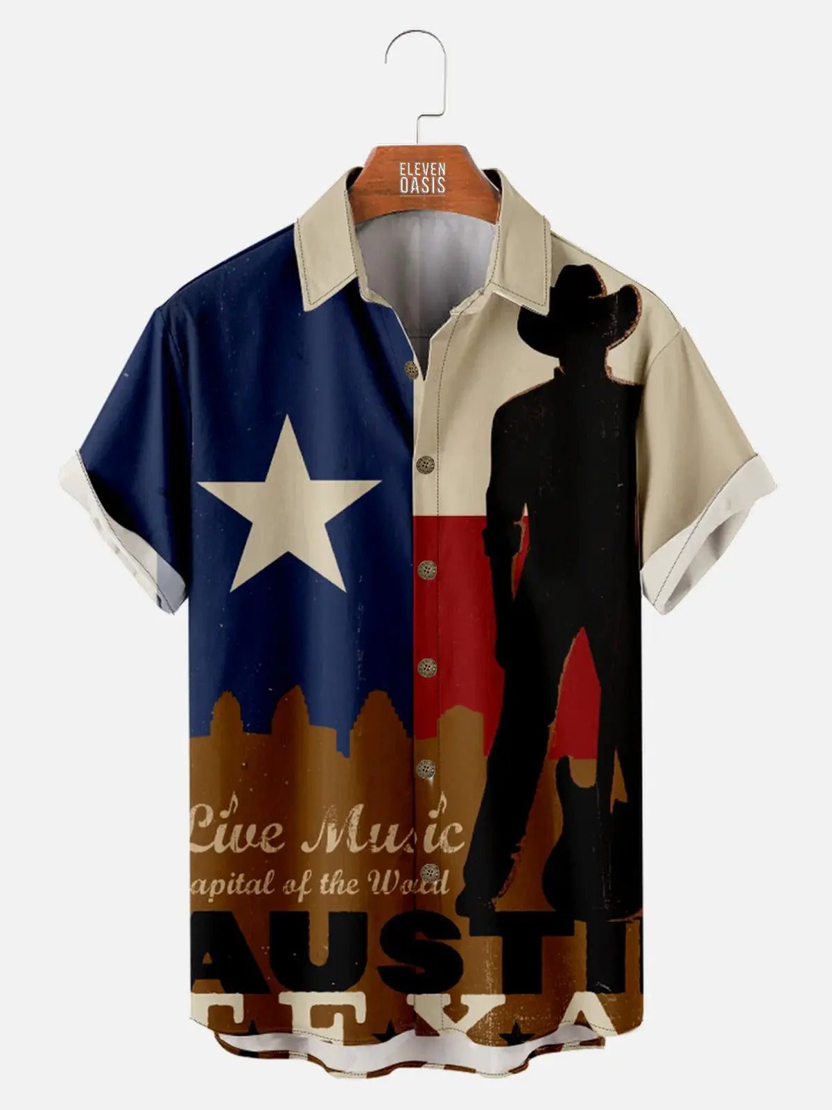 Men's Austin Texas Inspired Short Sleeve ShirtMens short sleeve shirts Big and tall Mens shirts Short sleeve shirts for men Mens 4xl shirts Casual short sleeve shirts