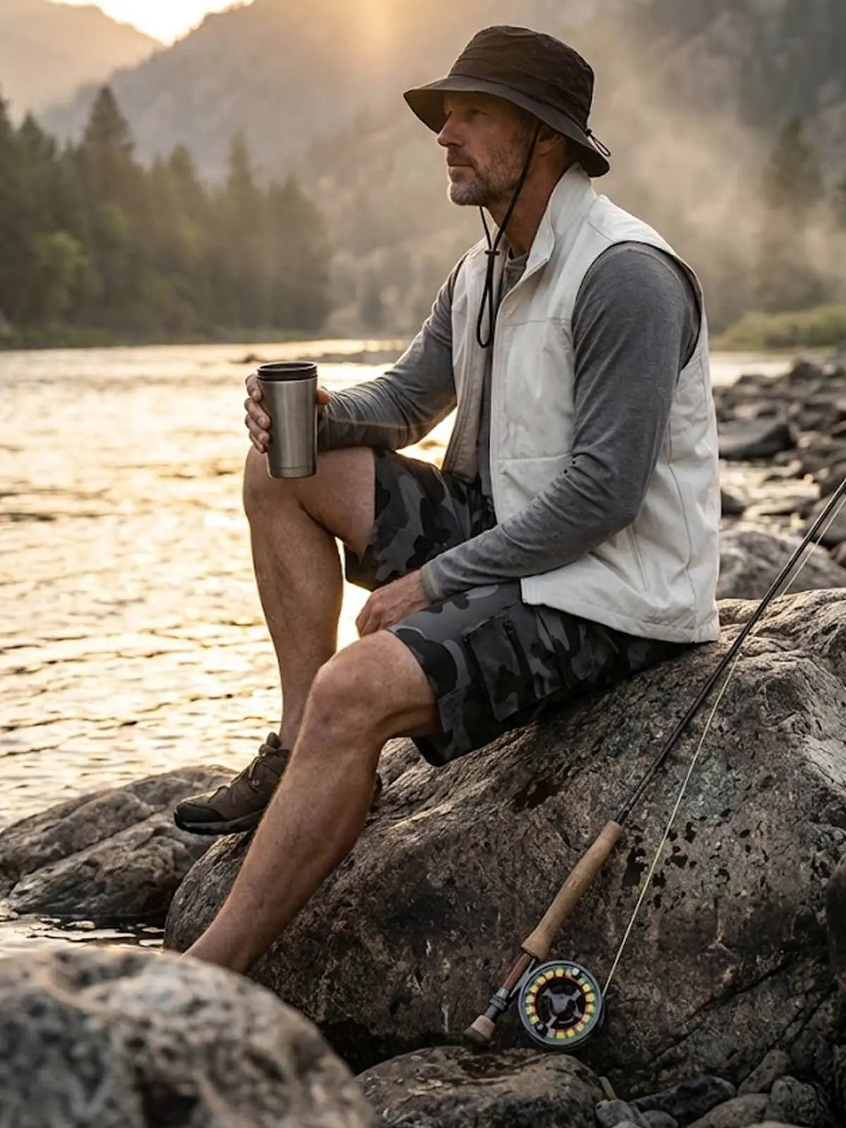 Men's Packable Outdoor Bucket Hat with Chin Strap Eleven Oasis