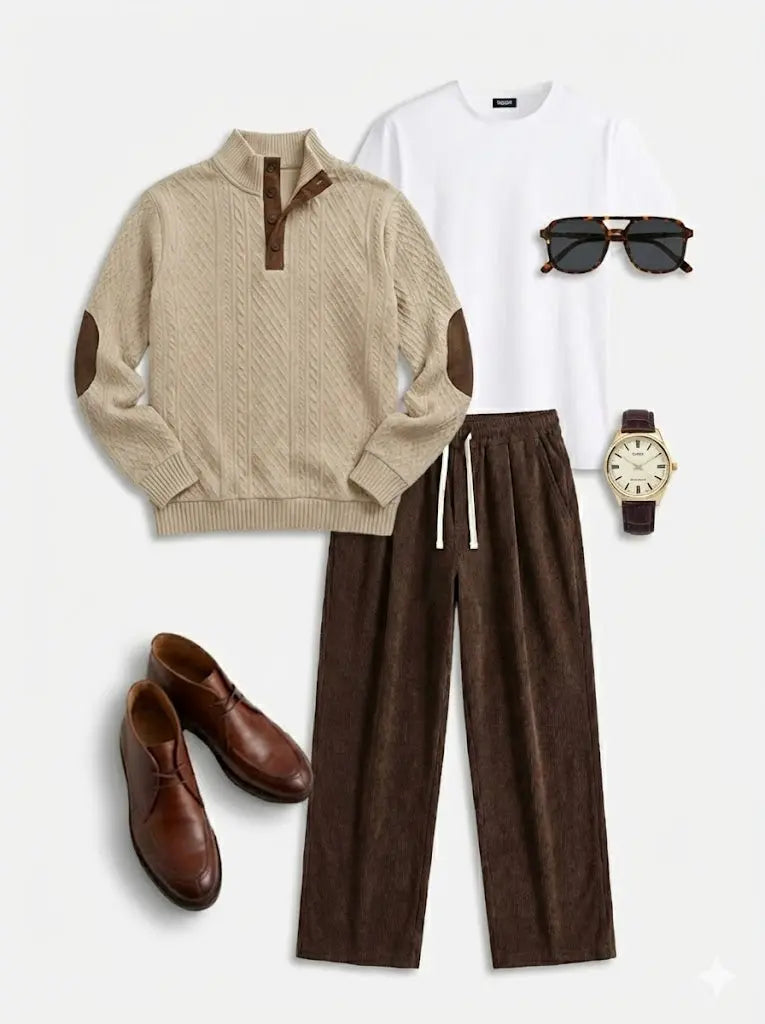 Men's Corduroy Straight Leg Pants ElevenOasis