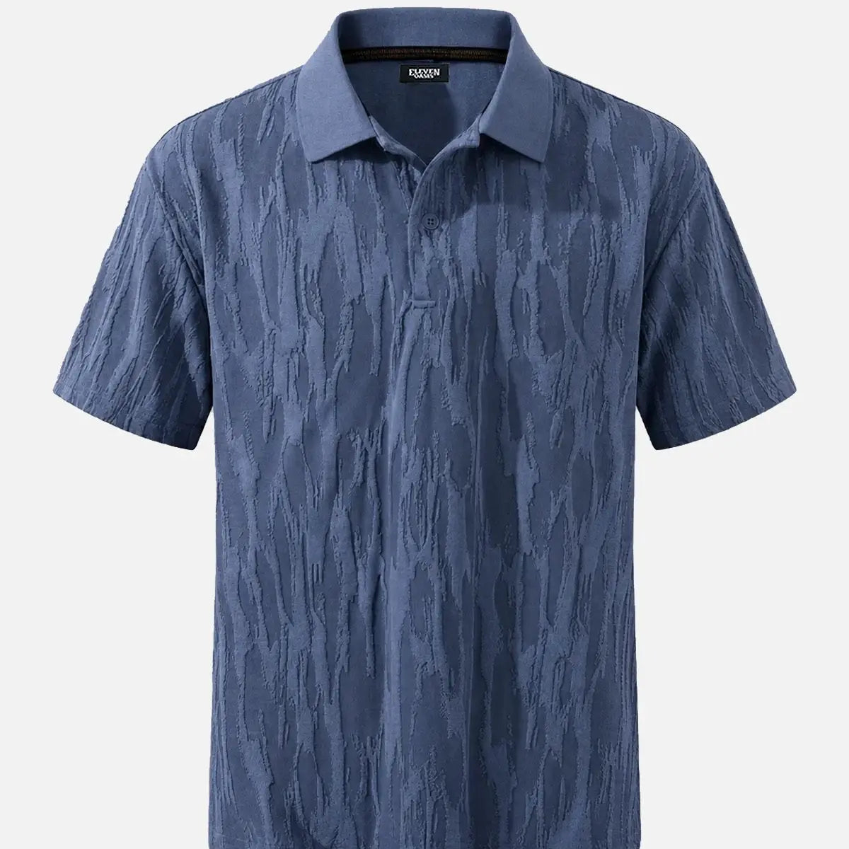 Men's Raised Texture Short Sleeve Polo Shirt Eleven Oasis