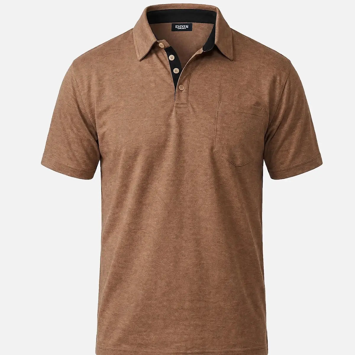 Men's Mélange Pocket Short Sleeve Polo Shirt Eleven Oasis