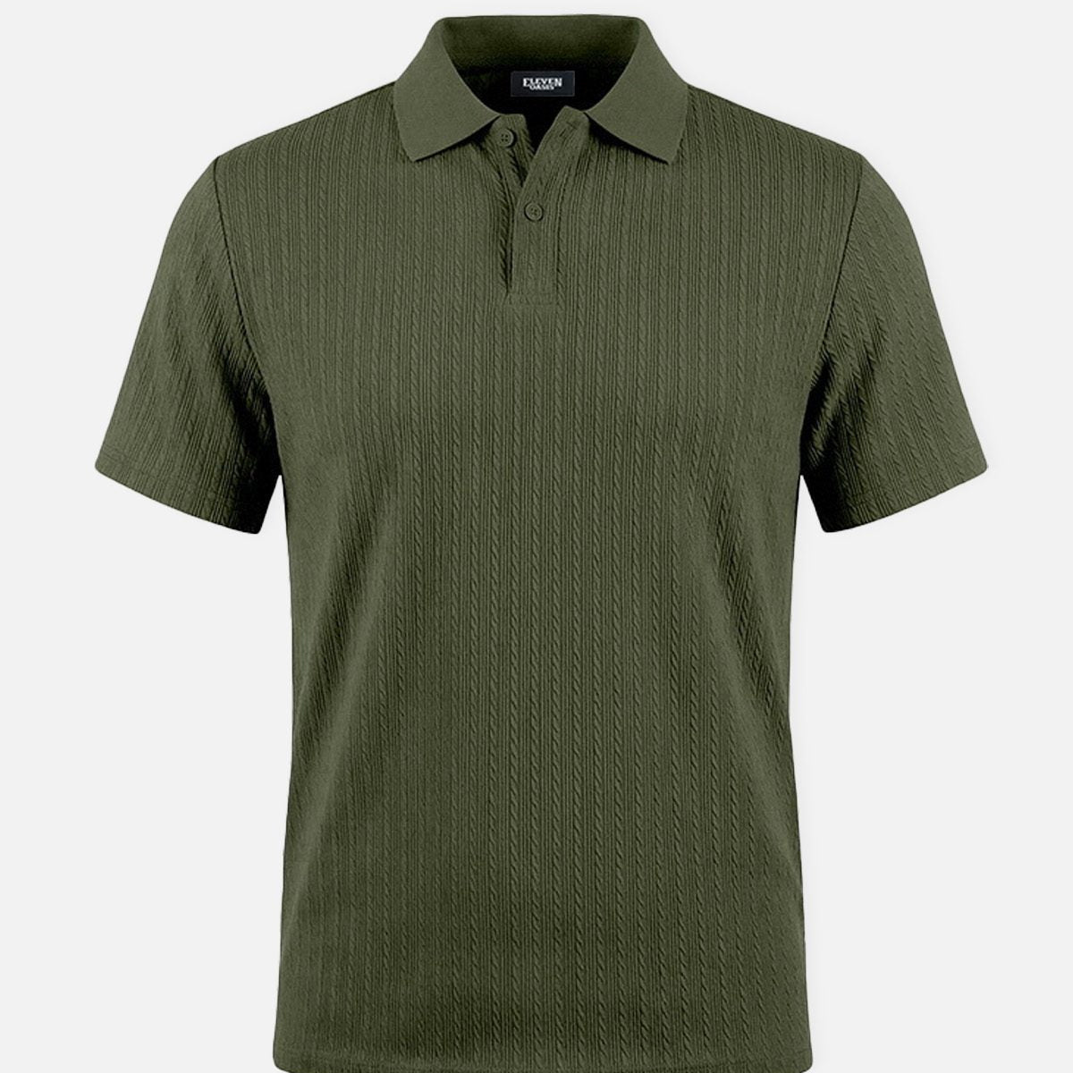 Men's Slim Fit Textured Polo Shirt ElevenOasis