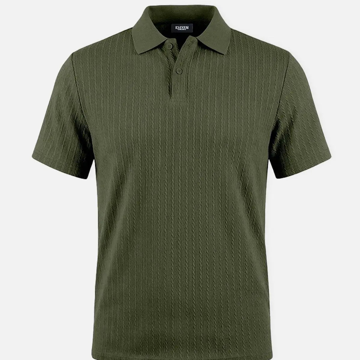 Men's Slim Fit Textured Polo Shirt ElevenOasis