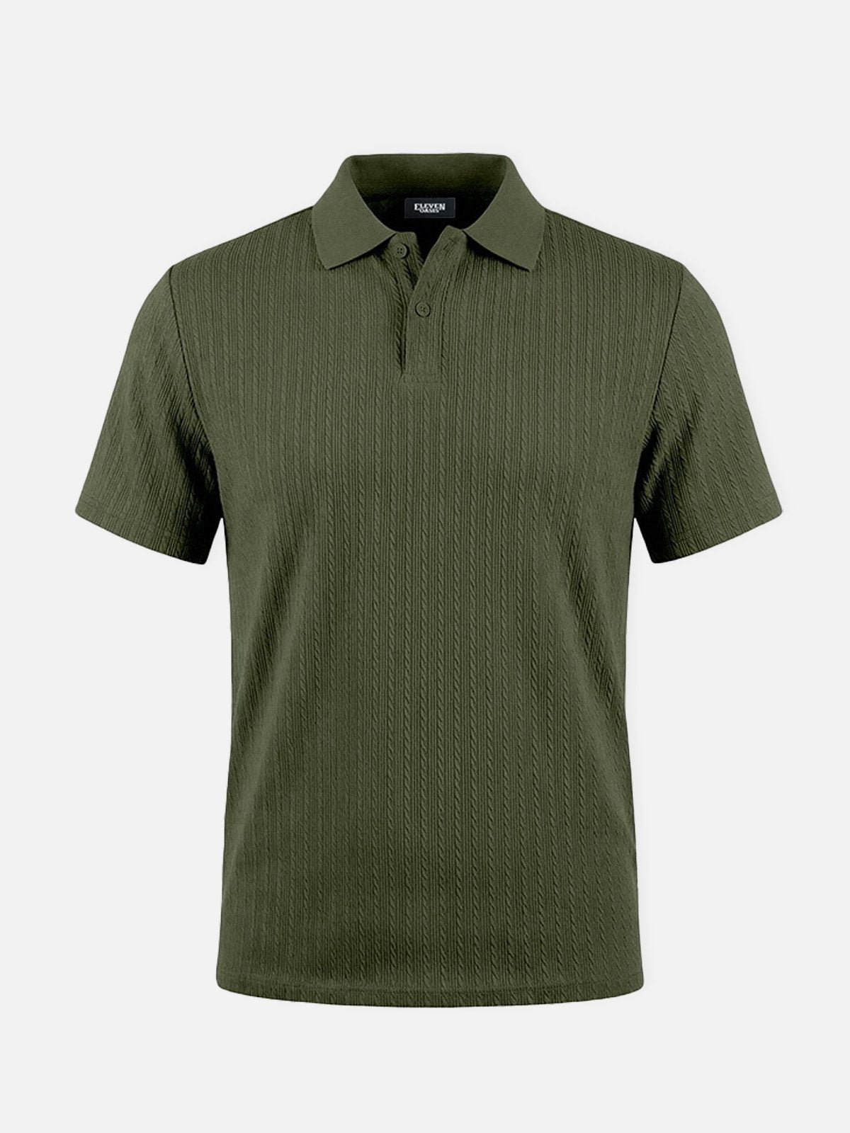 Men's Slim Fit Textured Polo Shirt ElevenOasis
