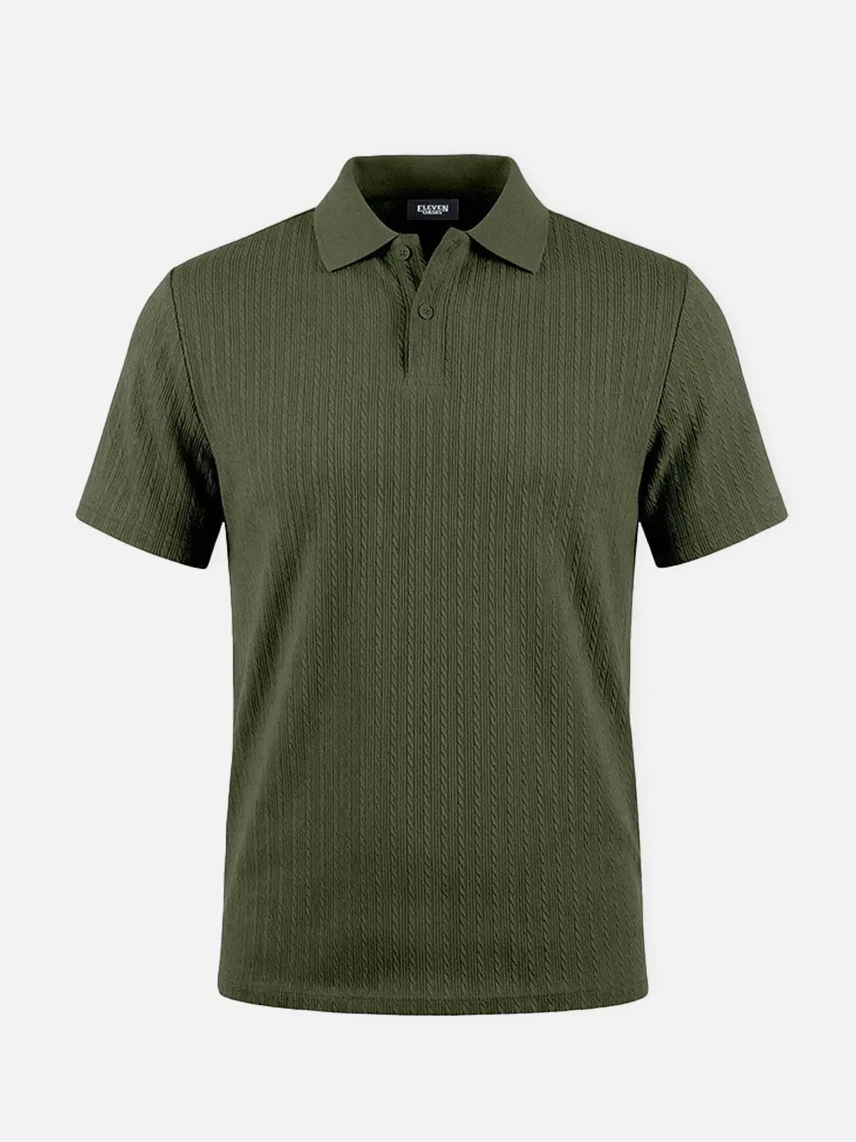 Men's Slim Fit Textured Polo Shirt ElevenOasis
