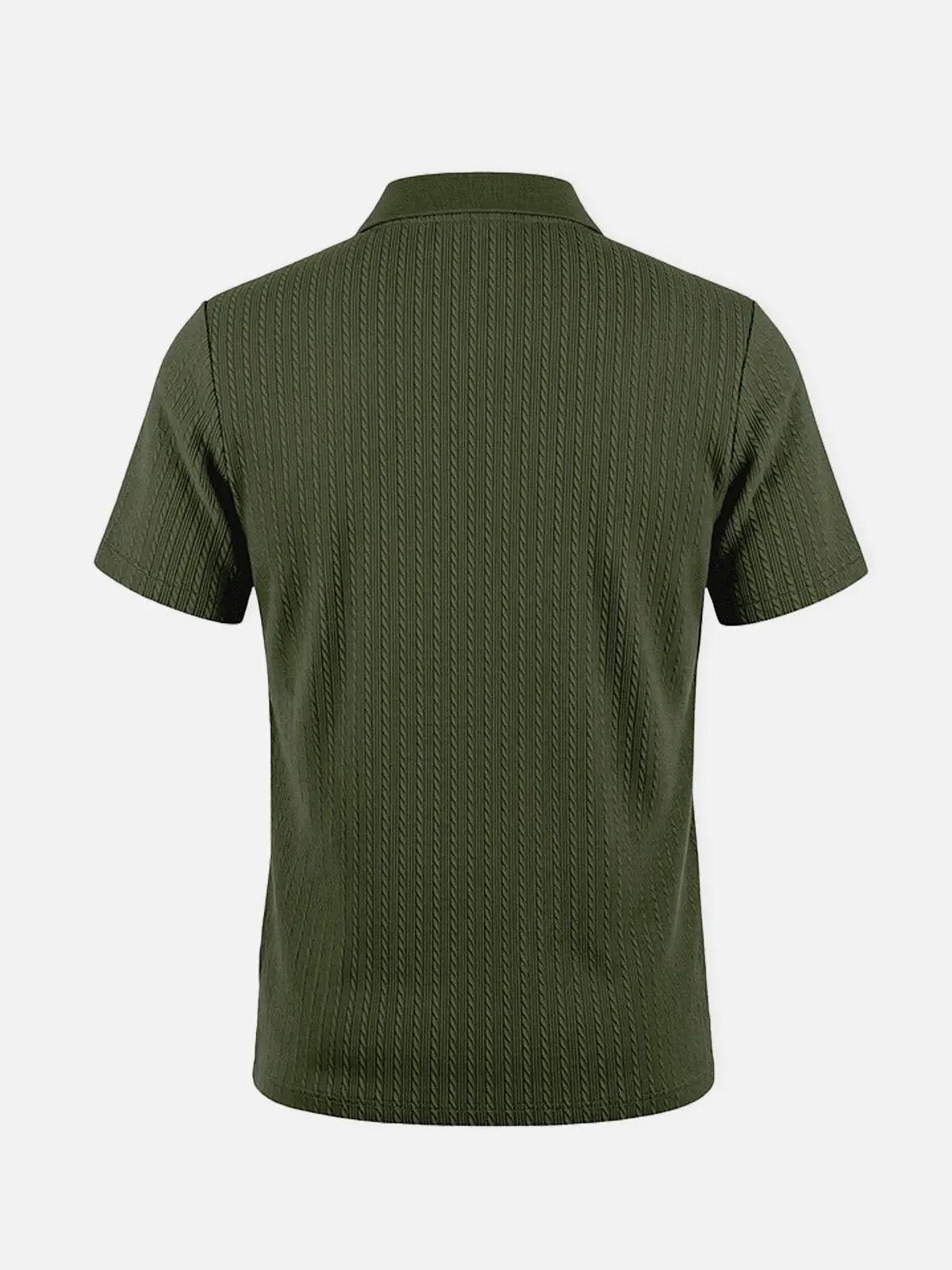 Men's Slim Fit Textured Polo Shirt ElevenOasis