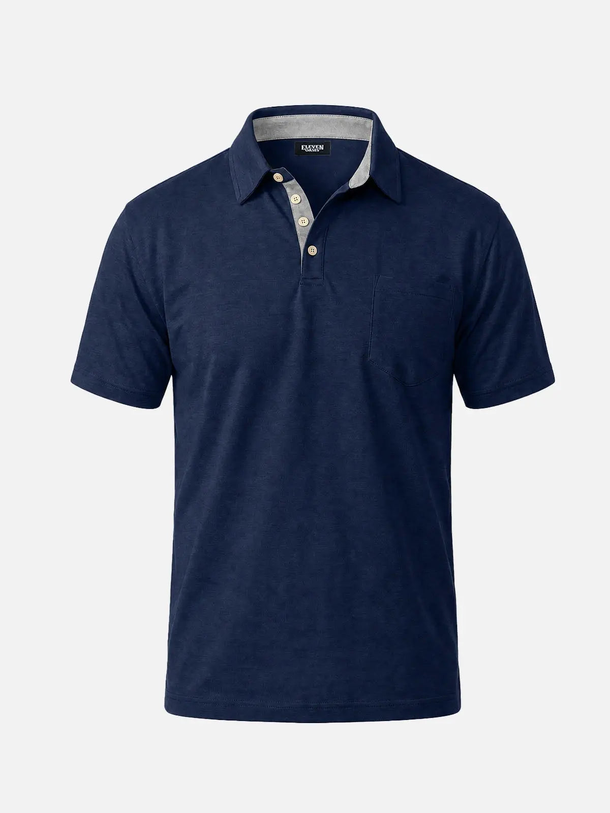 Men's Mélange Pocket Short Sleeve Polo Shirt Eleven Oasis
