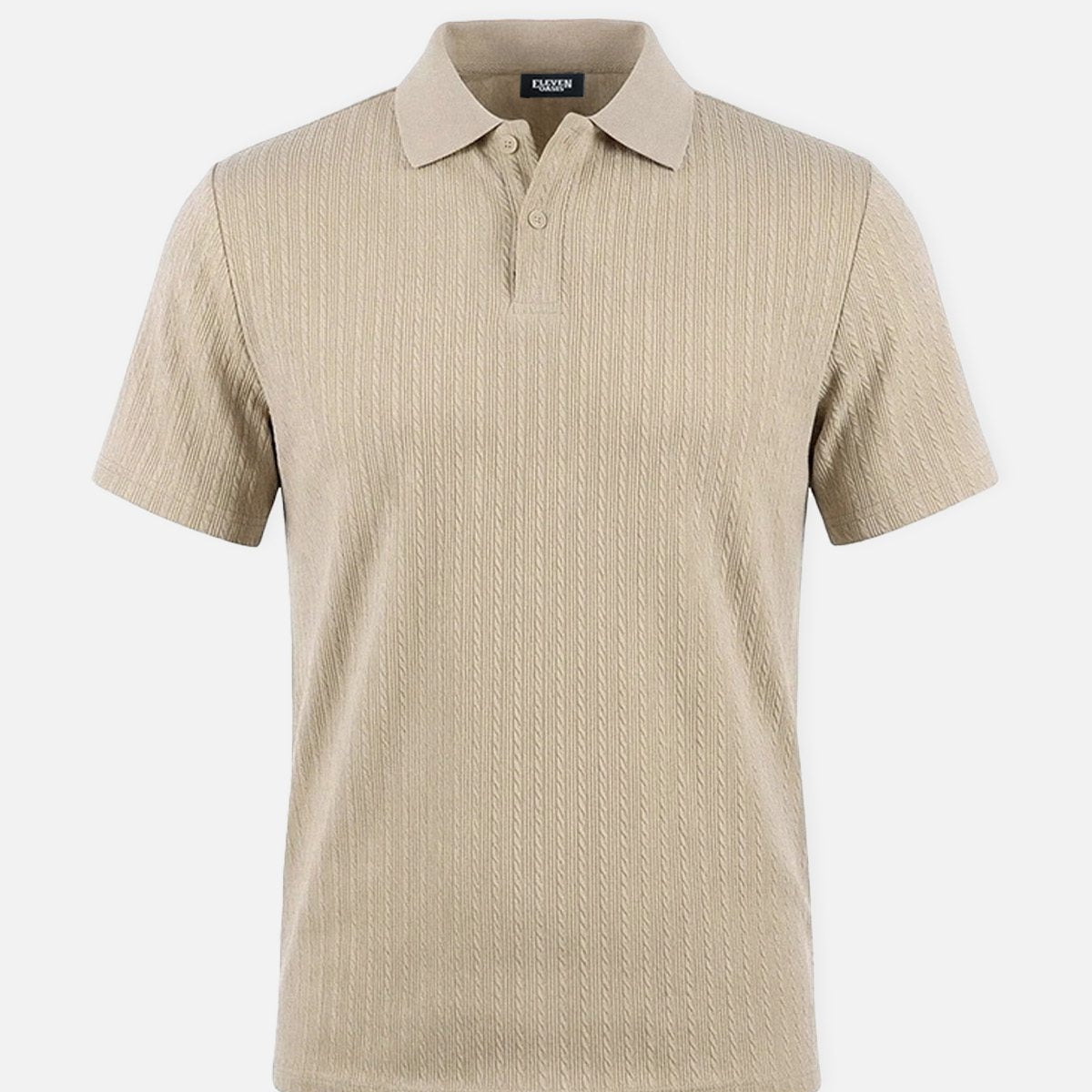 Men's Slim Fit Textured Polo Shirt ElevenOasis