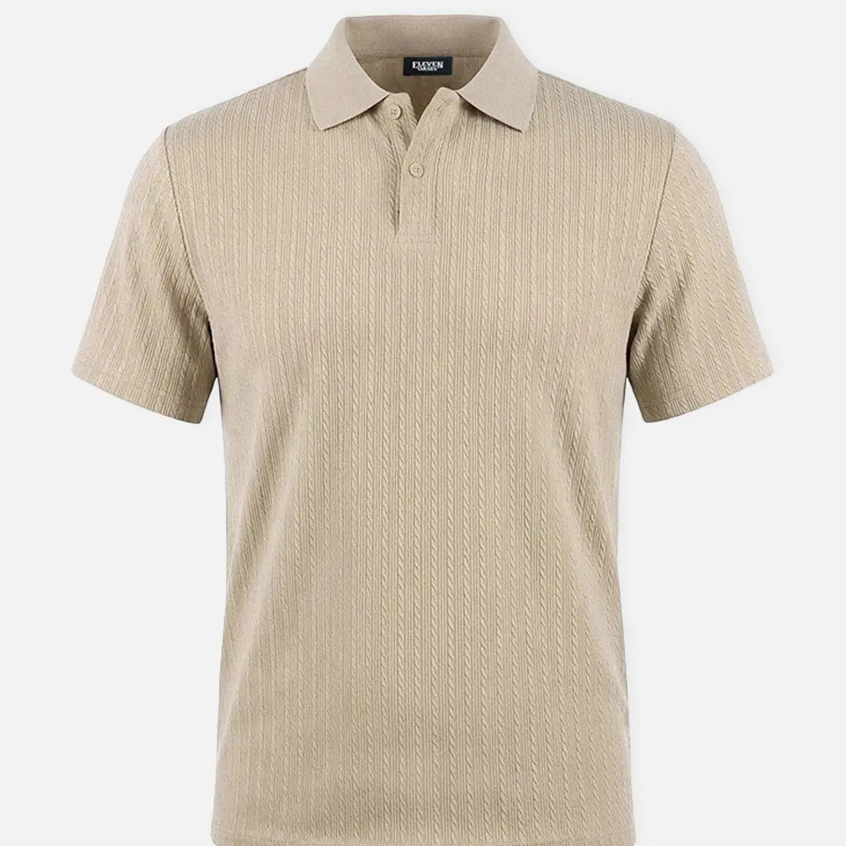Men's Slim Fit Textured Polo Shirt ElevenOasis